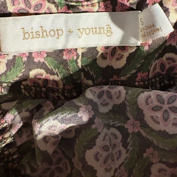 BISHOP & YOUNG Adria Ruched Front
Dress in Clover Print Sz S - Picture 6 of 8